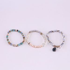 สร้อยข้อมือลูกปัดหินคริสตัลสีสันน่ารักแนวเกาหลีสำหรับผู้หญิงสร้อยข้อมือจี้รูปตัวการ์ตูนเครื่องบินรูปปลา - Product Image 1