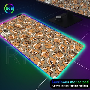 แผ่นรองเมาส์ RGB Eevee ลายโปเกมอนขนาดใหญ่ สำหรับเกมเมอร์ ลาย Wigglytuff <span class=keywords><strong>Wobbuffet</strong></span> กันลื่น ไฟ LED ส่องสว่าง ใช้กับคีย์บอร์ดและแล็ปท็อป - Product Image 1
