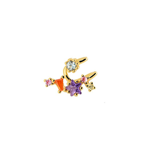 Clip de Oreja de Plata de Ley S925 con Diamantes de Colores, a la Moda, Combinable con Todo, 2021 - Product Image 1