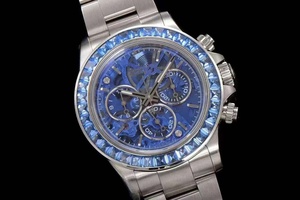 Reloj esqueleto mecánico de lujo de 40mm 904L Acero inoxidable ETA 4130 movimiento Sonic Factory Diamond Gemstone Diver Sport 22mm - Product Image 2