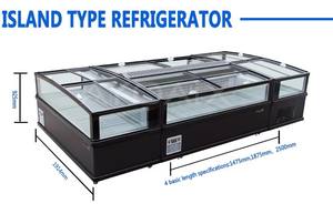 Combinaison commerciale de congélateur coffre grand réfrigérateur congelé d'affichage d'île de fenêtre pour le supermarché - Product Image 2