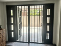 Moustiquaire pliante en maille diamantée 20 mailles, anti-moustiques, en acier inoxydable, design moderne en aluminium, pour hôtels, garantie 5 ans, installation facile