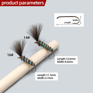 Ensemble de 10 leurres de pêche à la mouche humides pour truites et perches, appâts artificiels durs pour la pêche en lac et en rivière - Product Image 4