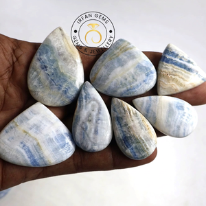 Cabujón de scheolita azul natural, piedra preciosa de scheolita pulida, precio al por mayor, calidad superior para la fabricación de joyas - Product Image 1