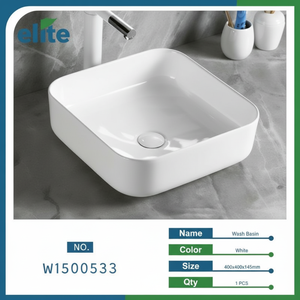 Lavabo de cerámica cuadrado moderno, solución de fregadero duradera y elegante para baños, cocinas, hoteles y lavabo de mano artístico - Product Image 1