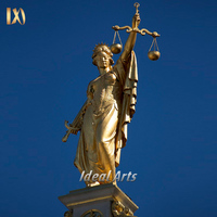 Petite sculpture moderne de la statue de la déesse de la justice en bronze