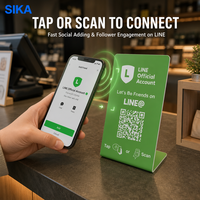 Carte de commentaires Google réutilisable en PVC SIKA, code NFC QR, 13,56 MHz, programmable, étanche, puce NTAG215