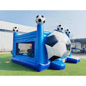 บ้านลมเป่าลมพีวีซีรูปทรงฟุตบอลพร้อมสไลเดอร์ บ้านเด้งดึ๋งเป่าลมสำหรับเด็ก - Product Image 2