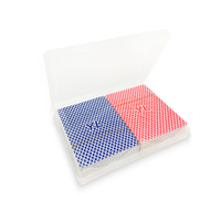 Boîte double pour cartes à jouer, étui de rangement en plastique acrylique transparent avec rabat, personnalisable avec logo, certifiée EN71