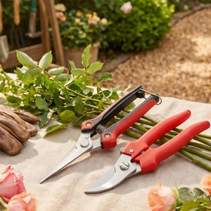 Jolies cisailles de jardinage en acier inoxydable, lame de 60 mm, diamètre de coupe de 10 à 20 mm, pour jardin, horticulture, bonsaï, arrangement floral - Product Image 1