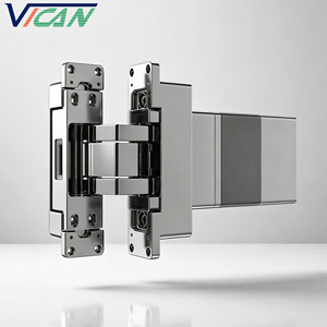 Charnière de porte invisible réglable à 3 axes, robuste et dissimulée, pour porte intérieure en bois - Product Image 1