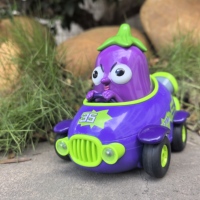 Y03 Mini Coche Eléctrico RC de 2.4GHz con Forma de Berenjena de Dibujos Animados, Listo para Usar, Coche de Juguete con Control Remoto para Niños, Interior y Exterior