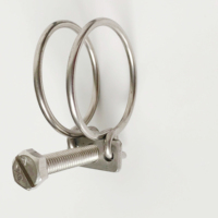 Collier de serrage en acier inoxydable de type américain, collier de serrage à double fil, collier de serrage métallique