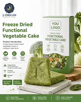 Gefreeze-droogde gemengde groentecake snack met voedingsvezels haver, klaar om te eten, 12 maanden houdbaarheid, OEM/ODM private label foodservice