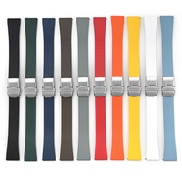 Bracelet de Montre de Rechange en Caoutchouc FKM, Couleurs Personnalisées, pour Montres Cartier 18mm 19mm 20mm 21mm 22mm