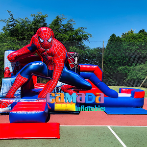 Vui Inflatable lâu đài nhảy thương mại không khí Inflatable Combo trả lại nhà Spider-Man lâu đài bouncy với Slide - Product Image 4