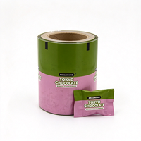Rouleau de film à haute barrière thermoscellable personnalisé pour l'emballage de barres chocolatées, rouleau laminé en aluminium