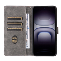 Étui portefeuille rétro en cuir avec protection RFID et fentes pour cartes, support de téléphone intégré pour Infinix Hot 70 4G/Hot 70 Pro