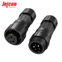 Conector Circular de Conexión Rápida M16 de 2+3 Pines, 8A 125V, Enchufe Macho y Hembra con Bloqueo Roscado a Prueba de Agua