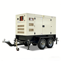 Générateur Diesel Portable Robuste Monophasé/Triphasé à Grande Vitesse sur Roues, Station de Recharge pour Expositions, Alimentation Électrique pour Pompes, Location Disponible
