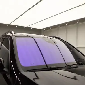 汽车挡风玻璃保护太阳膜紫色汽车挡风玻璃变色龙薄膜