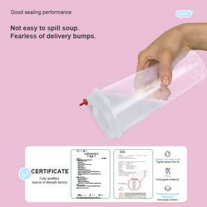 Tek kullanımlık şeffaf PP plastik tek duvarlı dayanıklı sütlü çay bardağı, <span class=keywords><strong>bubble</strong></span> <span class=keywords><strong>tea</strong></span>, limonlu çay, soğuk içecekler, paket servis içecekleri için. - Product Image 4