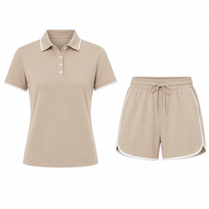 Ensemble polo et short pour femmes, ensemble de vêtements de sport deux pièces pour le golf et le tennis, vêtements de sport personnalisés OEM ODM - Product Image 2
