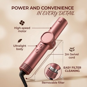 Multi Styler 6 In 1 Hair Dryer With 6 Attachments And <b>Vanity</b> <b>Case</b> Burgundy Color Negative Ion Hot Cold Air - Product Image 4