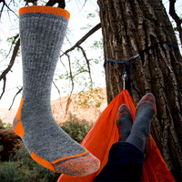 Calcetines de Senderismo Deportivos Personalizados con Amortiguación para Hombre, Calcetines de Lana Merino y Alpaca, Calcetines Gruesos y Cálidos para Invierno