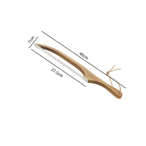 Cuchillo para Pan Personalizado con Grabado, Cortador de Pan de Levadura, Cuchillo de Madera con Hoja Dentada - Product Image 5