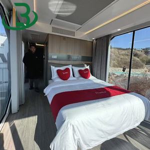 Maison en acier moderne en forme de capsule spatiale, angle de vue panoramique, maison-conteneur, hôtel, <span class=keywords><strong>villa</strong></span> - Product Image 4