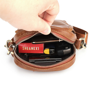 Sac à <span class=keywords><strong>bandoulière</strong></span> en cuir pour hommes, avec boucle magnétique, grande capacité, bretelles réglables - Product Image 5