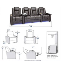 Nuevo Sofá Reclinable Eléctrico de Cuero de Primera Calidad para Cine en Casa, Ajustable, de Ocio, Venta Caliente 2022