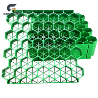 Grilles stabilisatrices en plastique HDPE alvéolées YU pour gazon et gravier, modèle G-31, pour parkings et aménagements paysagers, personnalisables