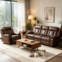 Ensemble de canapés inclinables modernes 3-2-1 en tissu pour salon, fauteuils inclinables de haute qualité et causeuse inclinable
