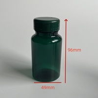 100cc 120cc 150cc 200CC PET vert foncé capsules comprimés bouteilles vitamine bouteille en plastique pilules capsules bouteilles avec Flip Top Cap