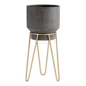 Modern Style Grey Planter Indoor Outdoor Use Customizable Raised <b>Stand</b> Minimum Order 30 Units for Garden <b>plant</b> <b>stand</b> - Product Image 6