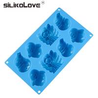MUYULINS Fabrik 8-Fach Schneemann- und Eulenform LFGB Platin Antihaft-BPA-freie Silikon-Mousse-Kuchen-Dekorationsform