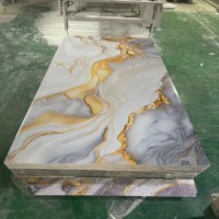 Panneau mural en PVC effet marbre UV, étanche, prix usine, 1220*2440mm, 3mm, panneau UV, feuille de marbre UV