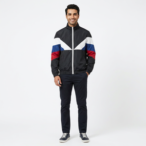 Vente en gros d'usine de haute qualité Veste coupe-vent zippée Veste d'extérieur respirante et légère pour hommes - Product Image 1
