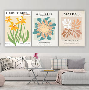Affiche sur toile d'art mural <span class=keywords><strong>Matisse</strong></span> <span class=keywords><strong>de</strong></span> haute qualité, impression personnalisée, fleurs abstraites florales pour la décoration <span class=keywords><strong>de</strong></span> la maison, <span class=keywords><strong>de</strong></span> la chambre à coucher, du salon, cadeaux - Product Image 3