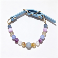 Nouveau design léger pour animaux de compagnie : Collier ajustable en cristal étincelant et pierres précieuses, accessoire de mode pour chats et chiens au quotidien