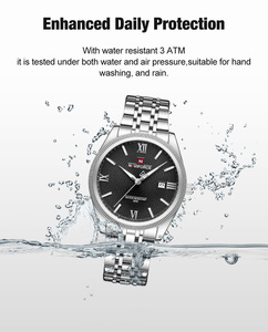 Montre-bracelet à quartz décontractée pour homme en acier inoxydable 9282 avec bracelet de 20 mm, de haute qualité, de marque originale - Product Image 1