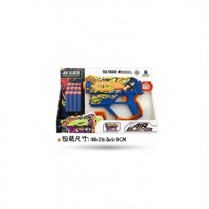 Tea Trush Air Blaster Soft Bullet Gun Manual Plastic Toy Gun For Kids 8-13 Years Single Color Launcher With 12 Bullets - Product Image 1