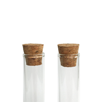 Flacons en verre noir/transparent de 120 mm et 125 mm avec bouchon en liège, tube en verre dépoli personnalisé avec logo pour l'emballage d'accessoires de papier à rouler