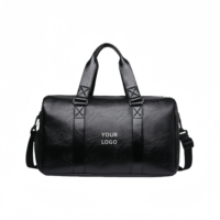 Sac de sport et de voyage personnalisé en cuir PU uni, faible MOQ, avec compartiment à chaussures, OEM