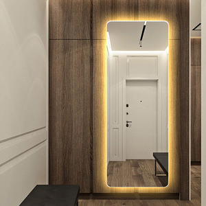 Specchio a specchio <span class=keywords><strong>per</strong></span> tutto il corpo illuminato a LED specchio <span class=keywords><strong>da</strong></span> <span class=keywords><strong>parete</strong></span> con sensore touch <span class=keywords><strong>per</strong></span> <span class=keywords><strong>soggiorno</strong></span> - Product Image 6