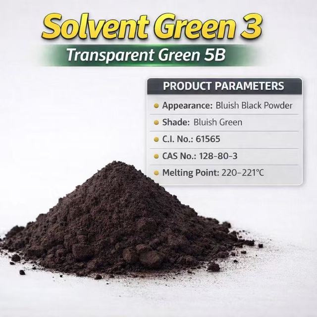 Solvent Green 3 Bluish Green Dye CAS 128-80-3 100% Strength Organic Soluble Coloring Powder for Plastic Fuel Lubricant