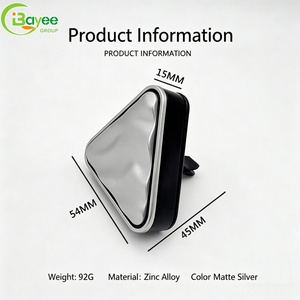 Diffuseur de parfum de voiture de luxe à parfum durable, forme triangulaire noire personnalisée, désodorisant pour voiture, accessoire d'intérieur de voiture - Product Image 3