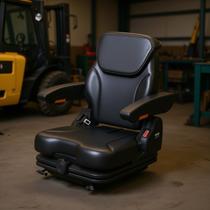 Asiento de suspensión ajustable Vetor para montacargas con reposacabezas y cinturón de seguridad para vehículos pesados - Product Image 2